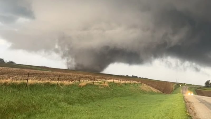 Jordan Auen sent 6 News this photo of a tornado south of Tennant, Iowa on April 26, 2024.
