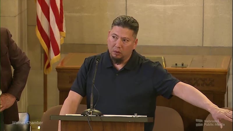 Paul Contreras was honored Thursday, April 4, 2024, for his heroism in helping to detain...