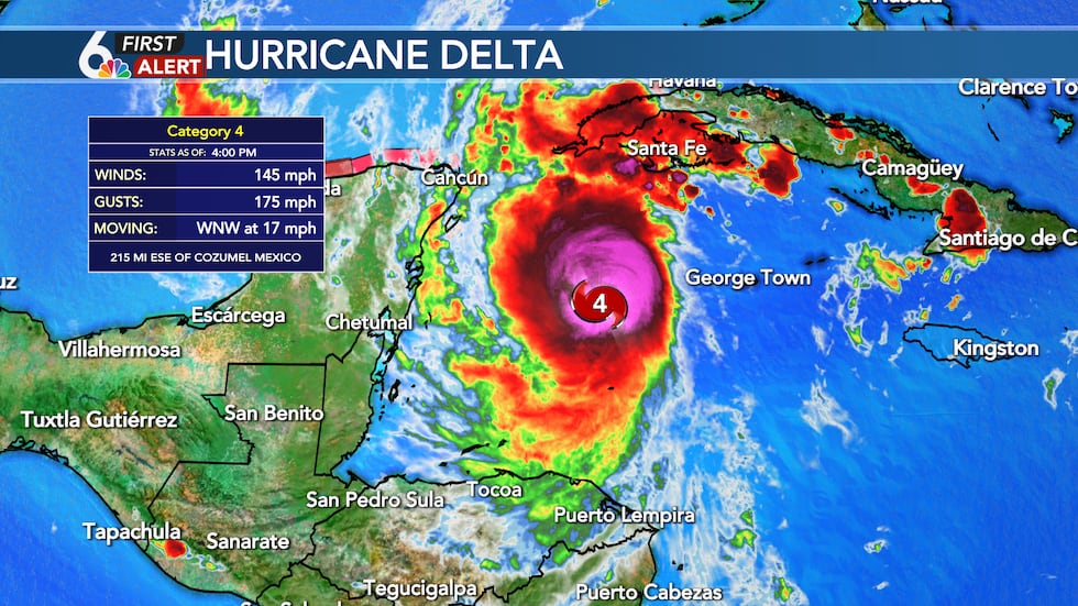 Hurricane Delta - 4 PM Update