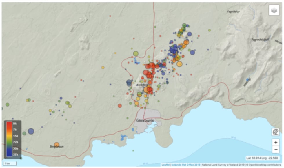 Earthquakes in the last 24 hours