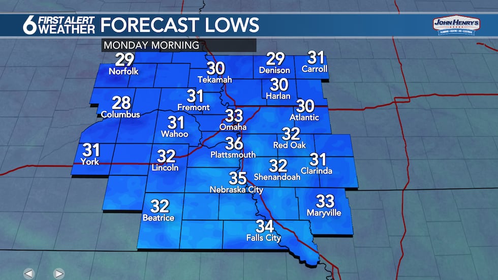 Monday lows