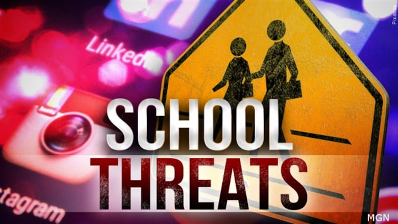 According to the post, a threat was posted to social media that targeted two buildings was...