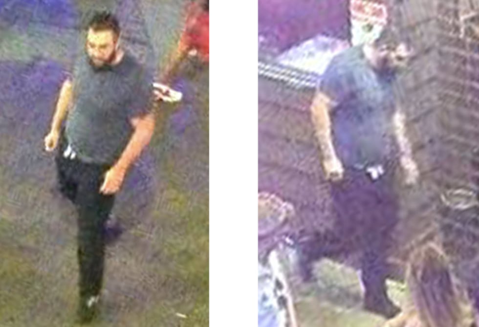 LPD says this man punched out a window at Sandy's Bar and also kicked the building.