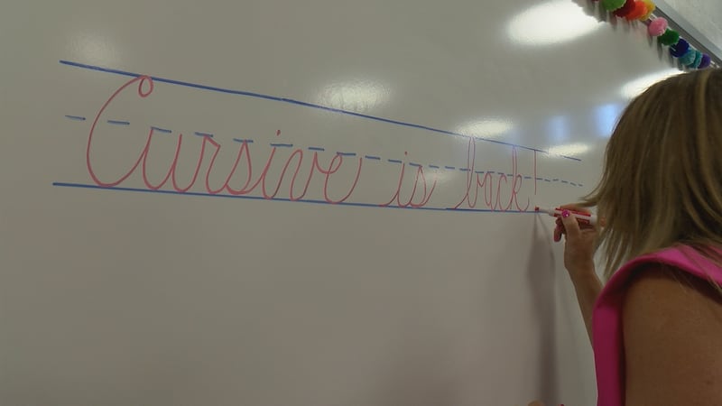 As of June 2024, cursive is back apart of the new Iowa Academic Standards, under Writing...